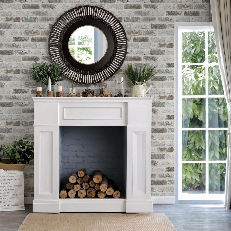 Guvana 17.3"×472.4" Brick Peel and Stick Wallpaper Brown/Grey Contact Paper Self Adhesive 3D Brick Textured Contact Paper Removable Vintage Wallpaper for Room Backsplash Accent Wall Decor - Image 3